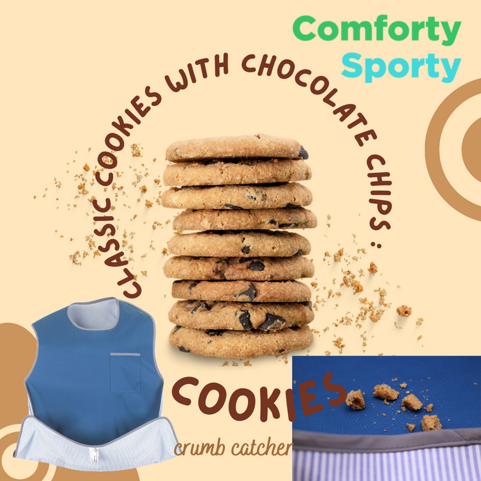 Our Comforty Sporty Adult Bib excels at crumb-catching