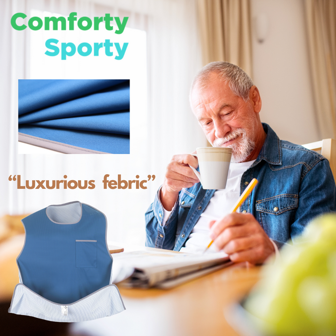 "Premium Quality Comforty Sporty Adult Bib: Ultimate Dining Comfort"